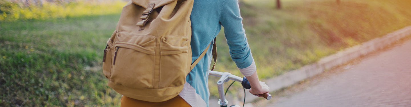 Utiliser un sac à dos pour faire du vélo 