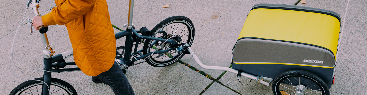 Remorque pour faire des courses à vélo