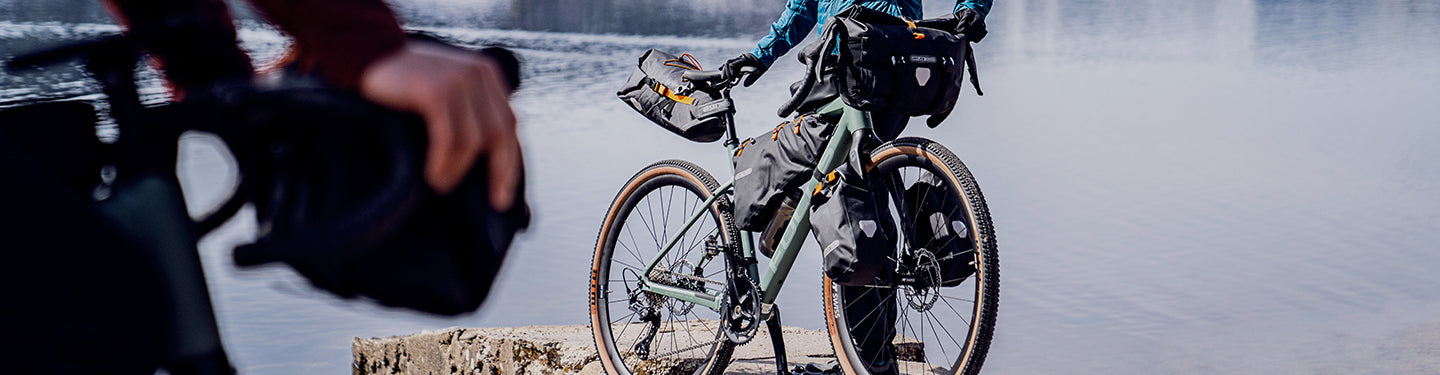 Cadre de vélo équipé d'une sacoche