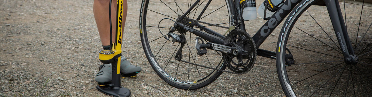 Pompe à pied pour pneu vélo 