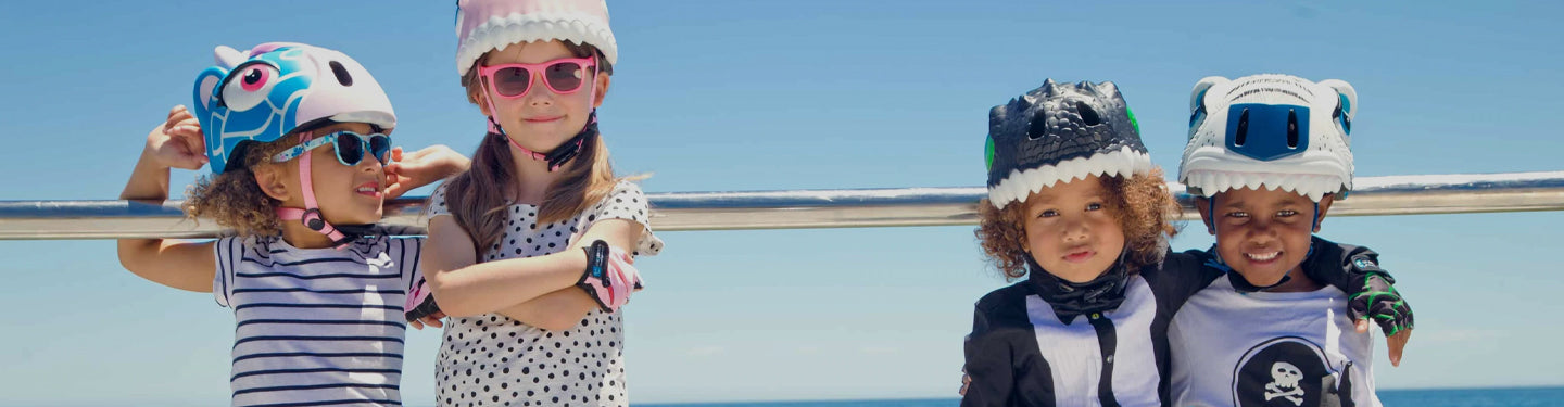 Casques enfants originaux pour faire du vélo de la marque Crazy Safety