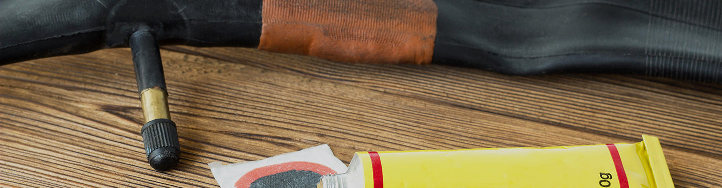 Rustines et patch pour réparation de chambre à air vélo