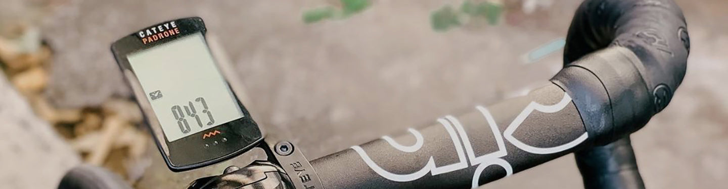 Compteur sur un guidon de vélo
