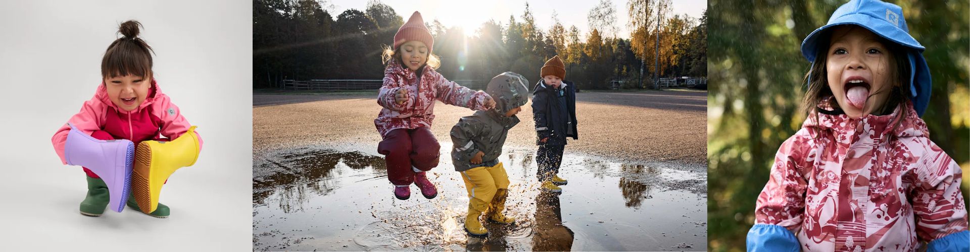 Vêtements de pluie pour enfants actifs Reima