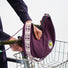Sac a main velo imperméable Aravis Pignon 1,8L violet de la marque 145 avec bandouliere motif carreaux