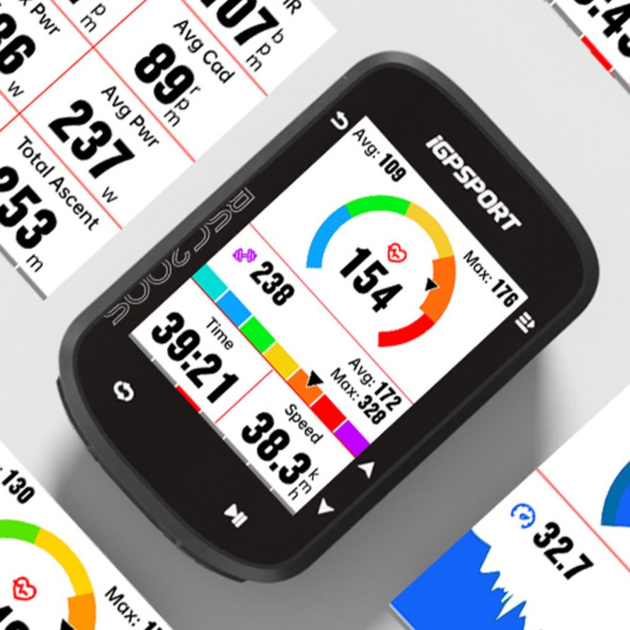 Compteur GPS vélo 222 IGPSPORT BSC200S avec ecran multifonctionnel et donnees cardio et vitesse en temps reel