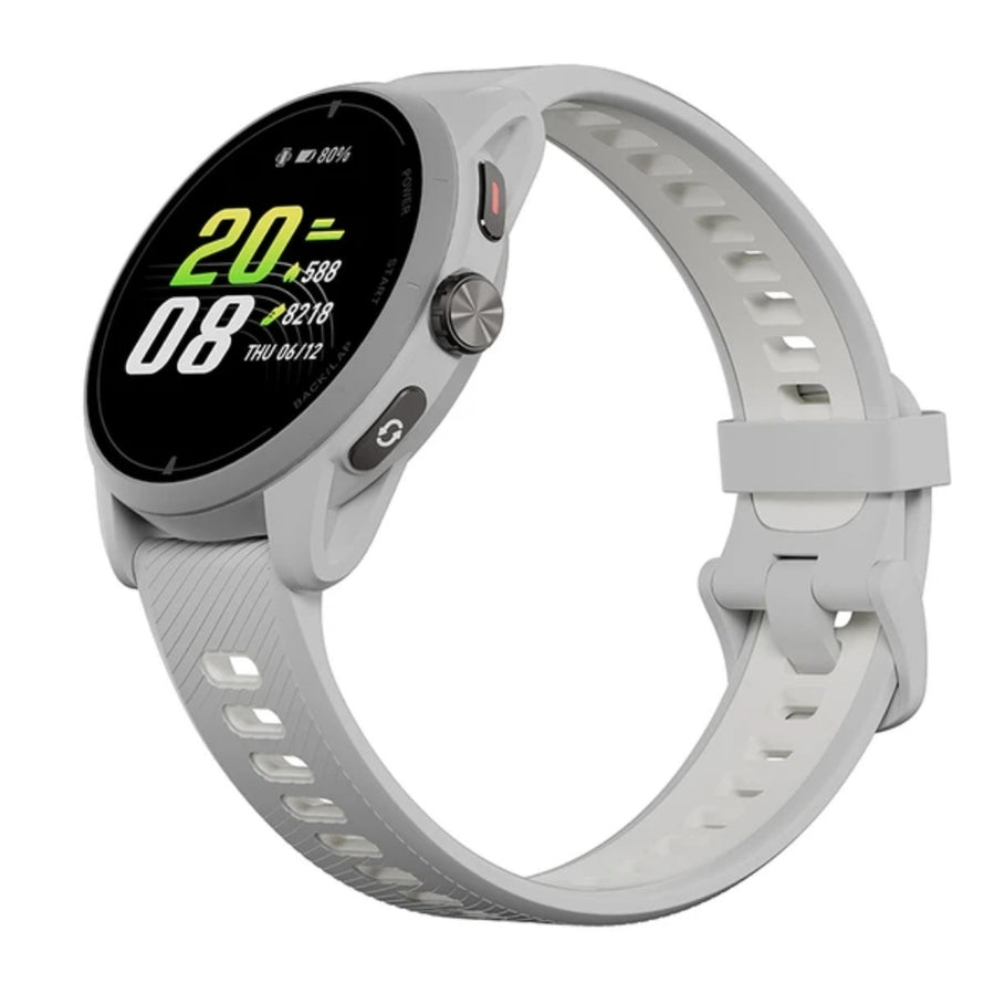 Montre GPS 222 iGPSPORT VeRUN blanche mat avec affichage digital pour suivi sportif et analyse de performance