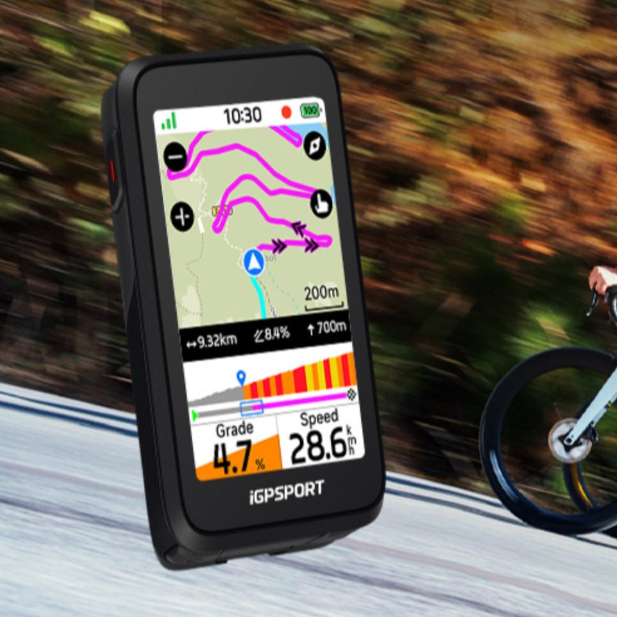 Navigateur GPS ultraleger 222 modele IGPSPORT BiNavi Air avec cartes detaillees et suivi dynamique velo
