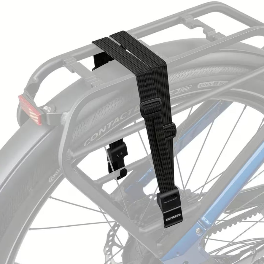 Sangle porte-bagage noire Contec Addventure de la marque 33, ajustable pour fixation sécurisée sur vélo
