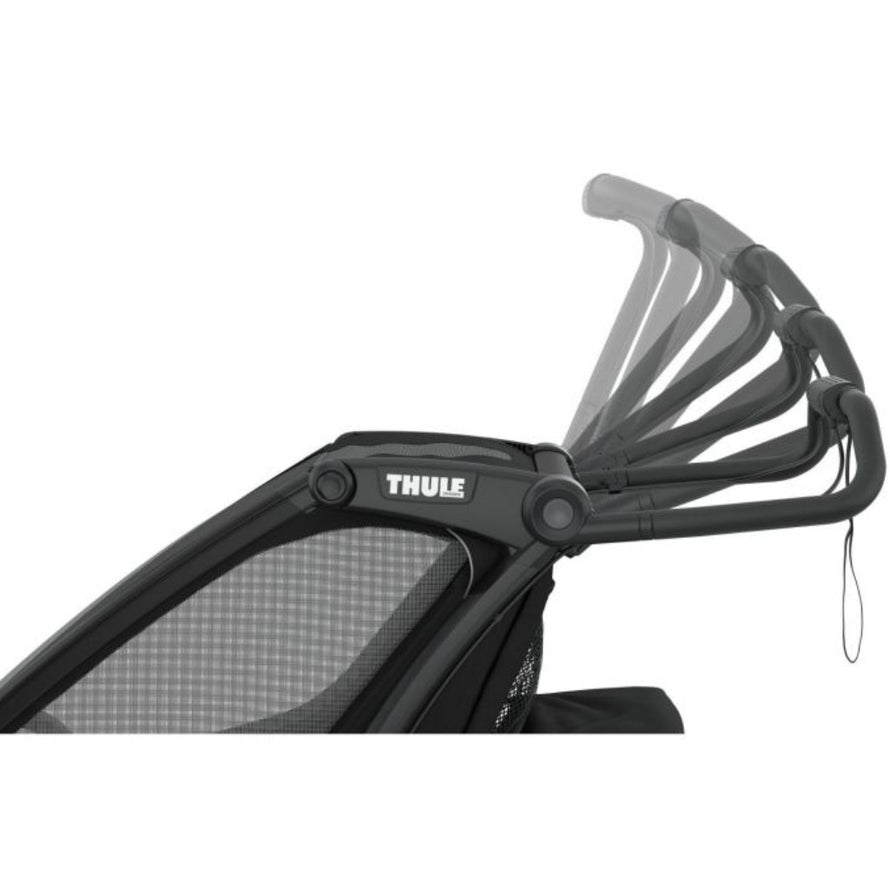 Thule remorque vélo chariot sport pour 2 enfants vue guidon multiposition