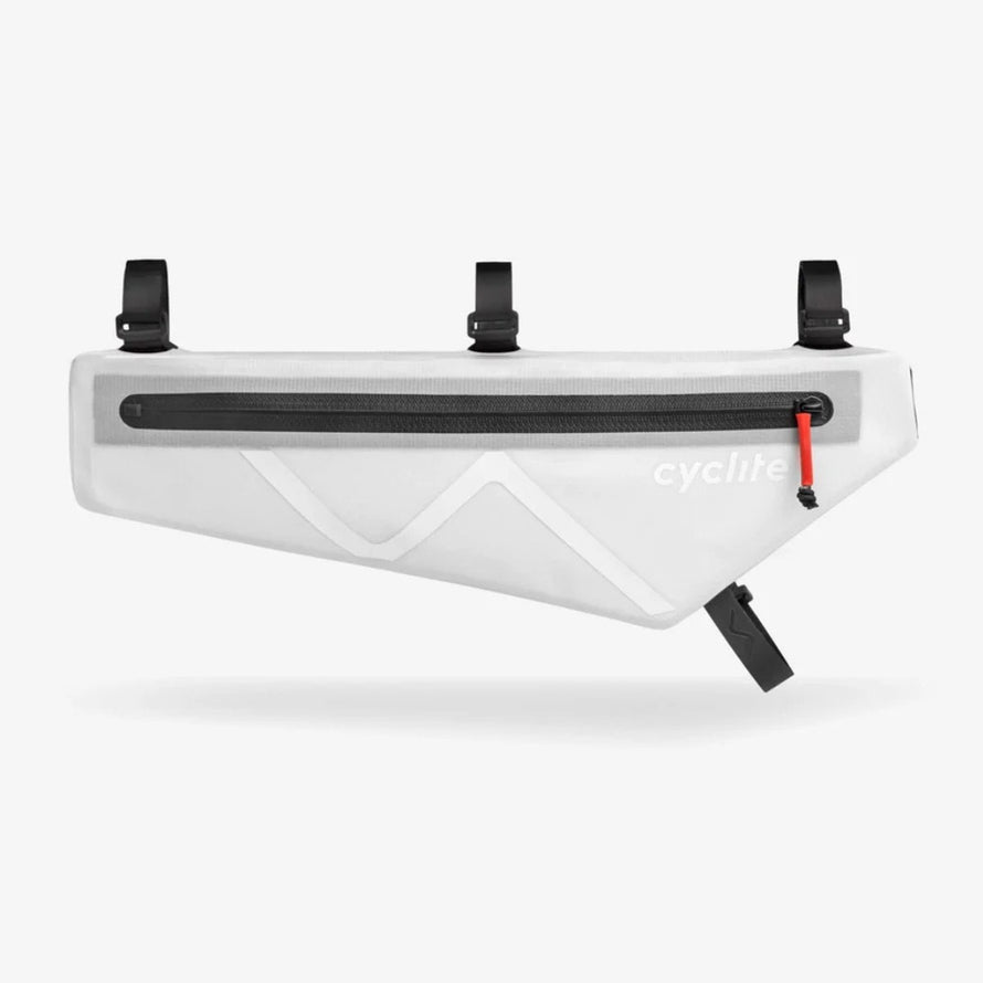 Sacoche de cadre Cyclite FRAME BAG 02 2,8 L de la marque 77, design blanc et étanche pour vélo