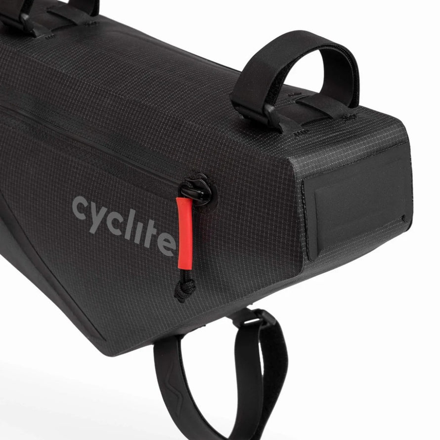 Sacoche de cadre Cyclite FRAME BAG 02 2,8 L marque 77, noire compacte et résistante pour vélo