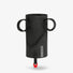Sacoche de potence vélo 77 Cyclite Foud pouch 02 noire avec fixation rouge et design cylindrique