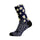 Chaussettes cyclisme Sox 777 bleu marine avec motif marguerites blanches pour cyclistes élégants