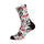 Chaussettes cyclisme Sox 777 motifs monstres blancs noirs et rouges pour cyclistes originaux et créatifs