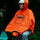 Cape de pluie cycliste The Peoples Poncho orange