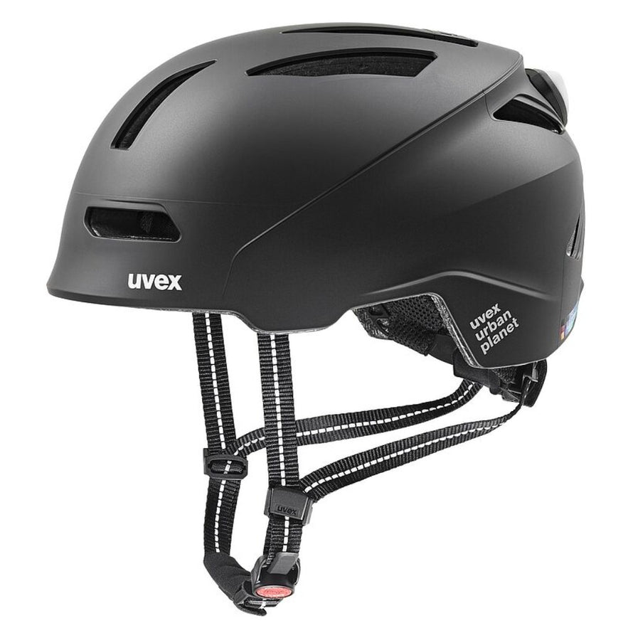 Casque velo ville noir unisexe UVEX - Urban planet Led #1