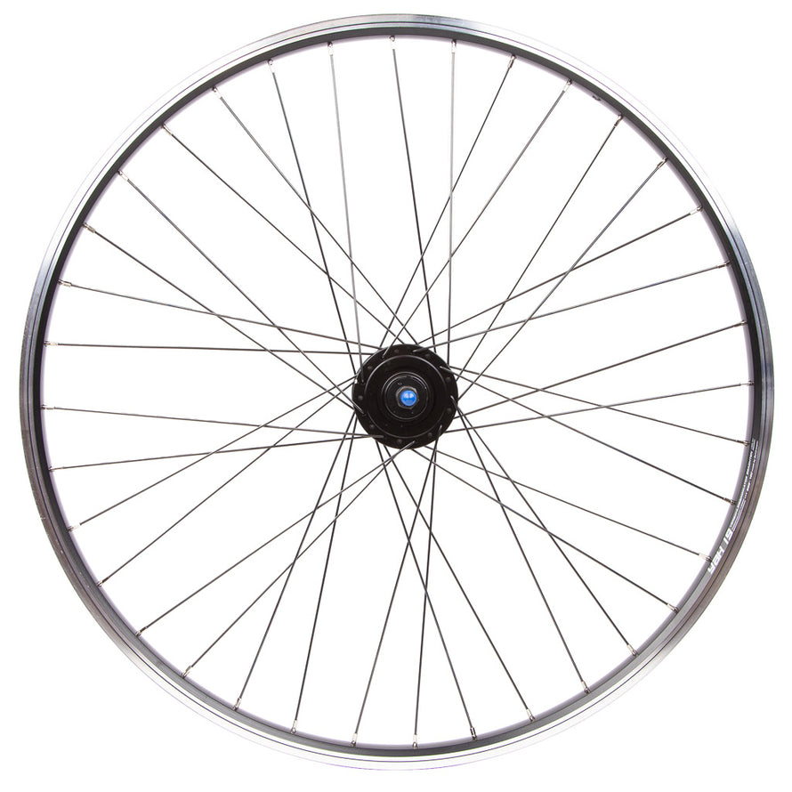 roue Shimano 28 pouces avec moyeu nexus dynamo intégré vue de côté