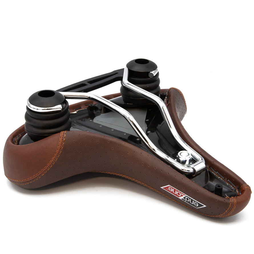Selle de vélo rétro Cruiser grand confort marron - #3