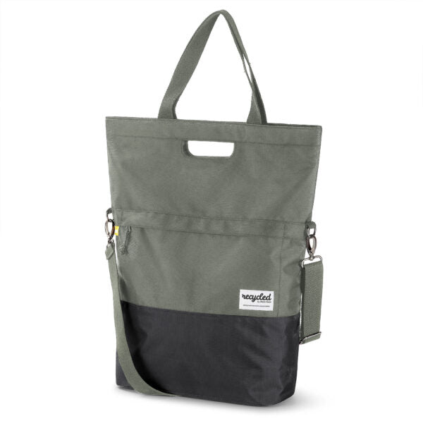 Sacoche vélo recyclée Urban Proof porte bagage simple  20 litres vert gris