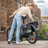 sacoche vélo sur porte bagage double 40 litres en matériau recyclé   urban proof noir vert