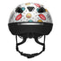 Casque vélo enfant Abus Smooty 2.0 blanc avec motifs emojis pour protection confortable en siège vélo