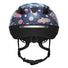 Casque vélo enfant Abus Smooty 2.0 bleu avec motifs fusées vue arrière pour siège vélo sécurisé