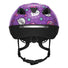 Casque vélo enfant Abus Smooty 2.0 violet avec motifs love et kiss pour siège vélo sécurisé