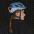 Casque vélo Abus Urban-I 4.0 bleu avec lumière arrière intégrée pour sécurité et confort en ville