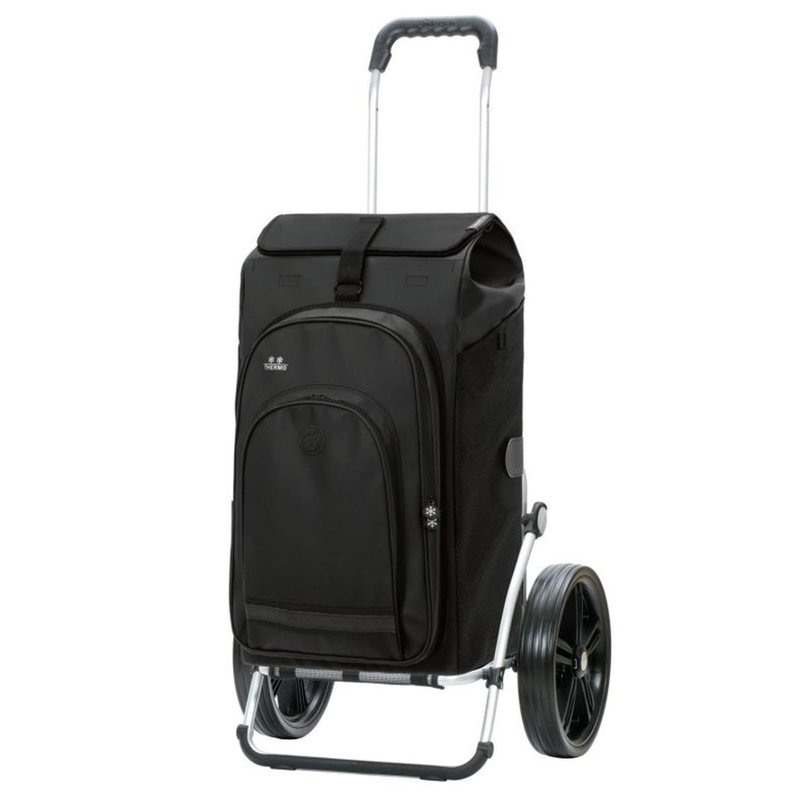 Caddie vélo Andersen Royal Shopper sac isotherme 62L noir, idéal pour courses et transport facile