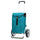 Caddie Andersen Royal Shopper avec sac étanche Ortlieb turquoise, idéal pour courses à vélo et protection contre la pluie
