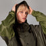 Anorak impermeable Rainkiss vert avec capuche, protection ideale pour cyclistes urbains sous la pluie