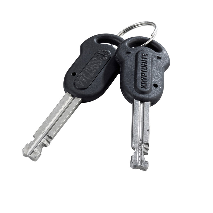 Clés du antivol vélo Kryptolok Mini 7 orange de la marque Kryptonite pour une sécurité optimale