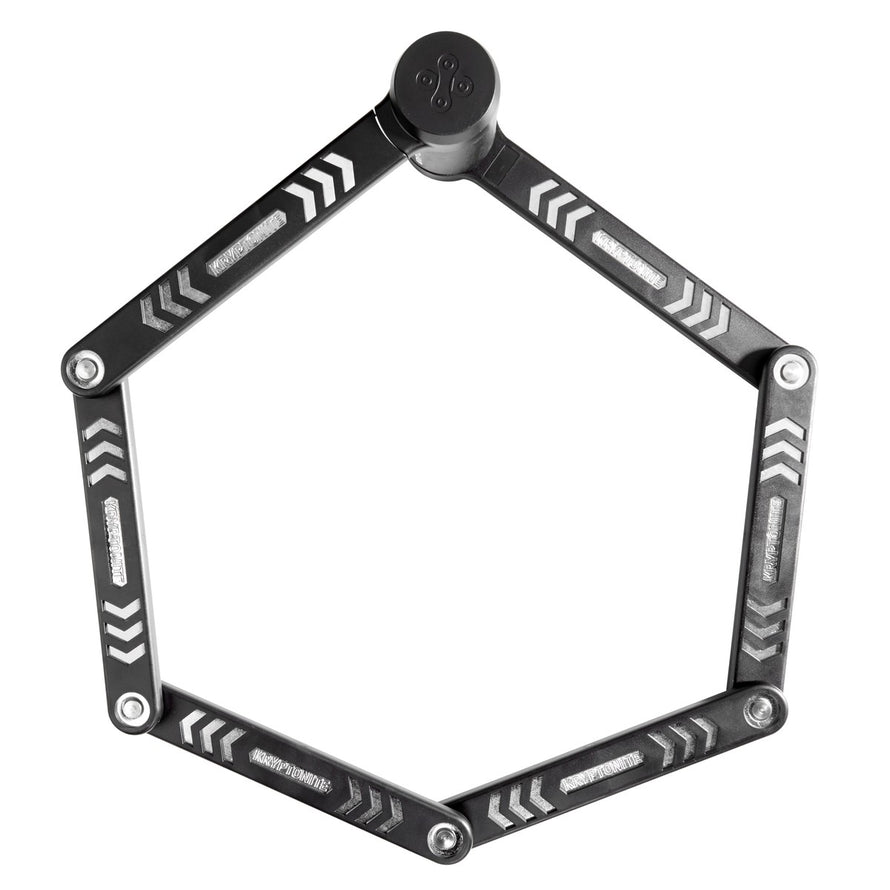 Antivol pliable Kryptonite 610 S ouvert en forme hexagonale pour securite velo optimale