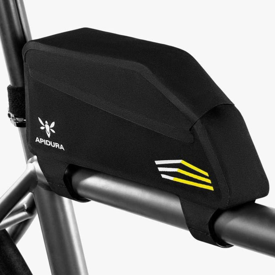 Sacoche de cadre superieur 1L Apidura Racing noire, ideale pour le transport compact et leger a velo
