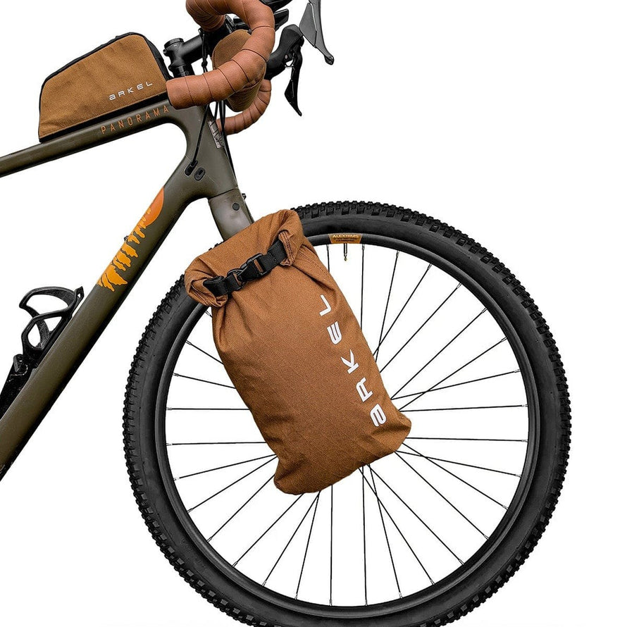Sacoche de fourche Arkel Pack Bikepacking 34,5 L avec fermeture roulée pour une protection optimale