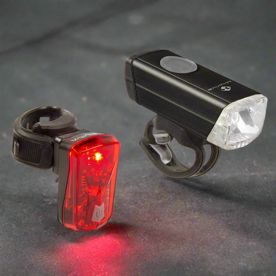 Juego de luces bicicleta M-Wave Atlas 20 USB Recargable LED