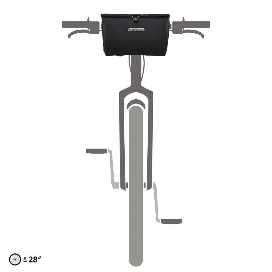 Banane convertible en sacoche de guidon Ortlieb Velo-Sling Flex Bar-Lock noire, étanche et pratique pour vélo