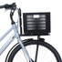 Caisse velo Basil MIK Crate 29,5L noire avec fixation porte-bagages pour un transport urbain facile et sécurisé