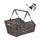 Panier arriere Basil Cento Rattan Look avec fixation rapide compatible MIK et Multi System pour velo urbain pratique et naturel