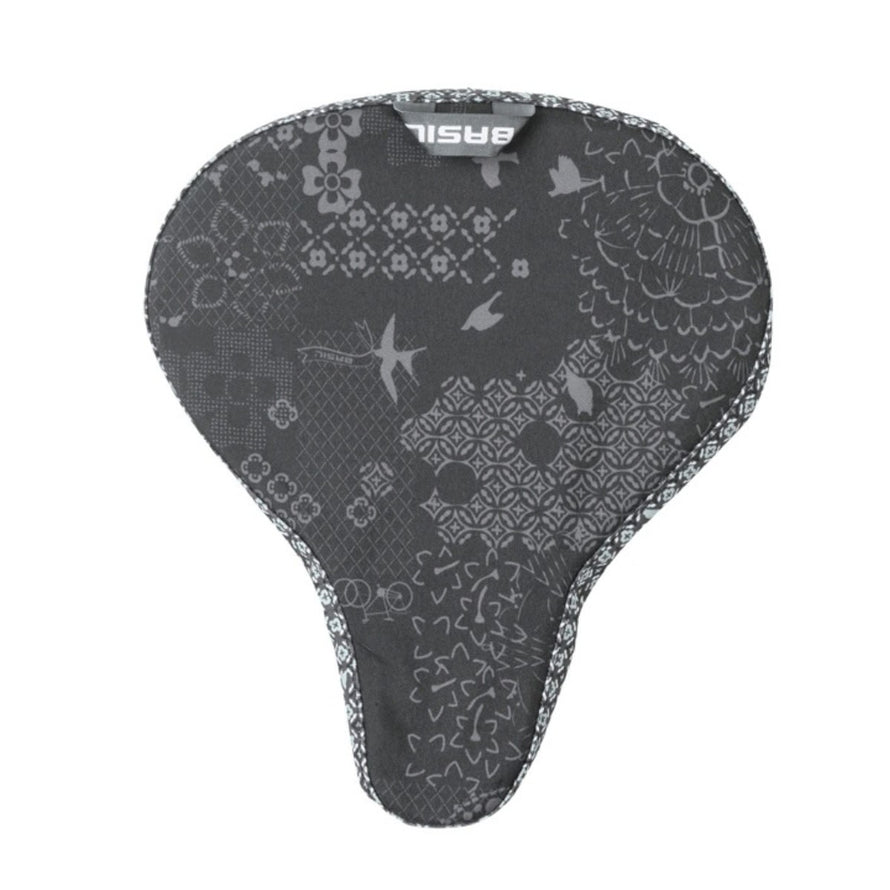 Couvre-selle vélo imperméable Basil motif Bohème pour protection élégante et résistante sous la pluie
