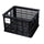 Caisse Basil Crate noire pour porte-bagages vélo, robuste et légère pour un transport urbain efficace