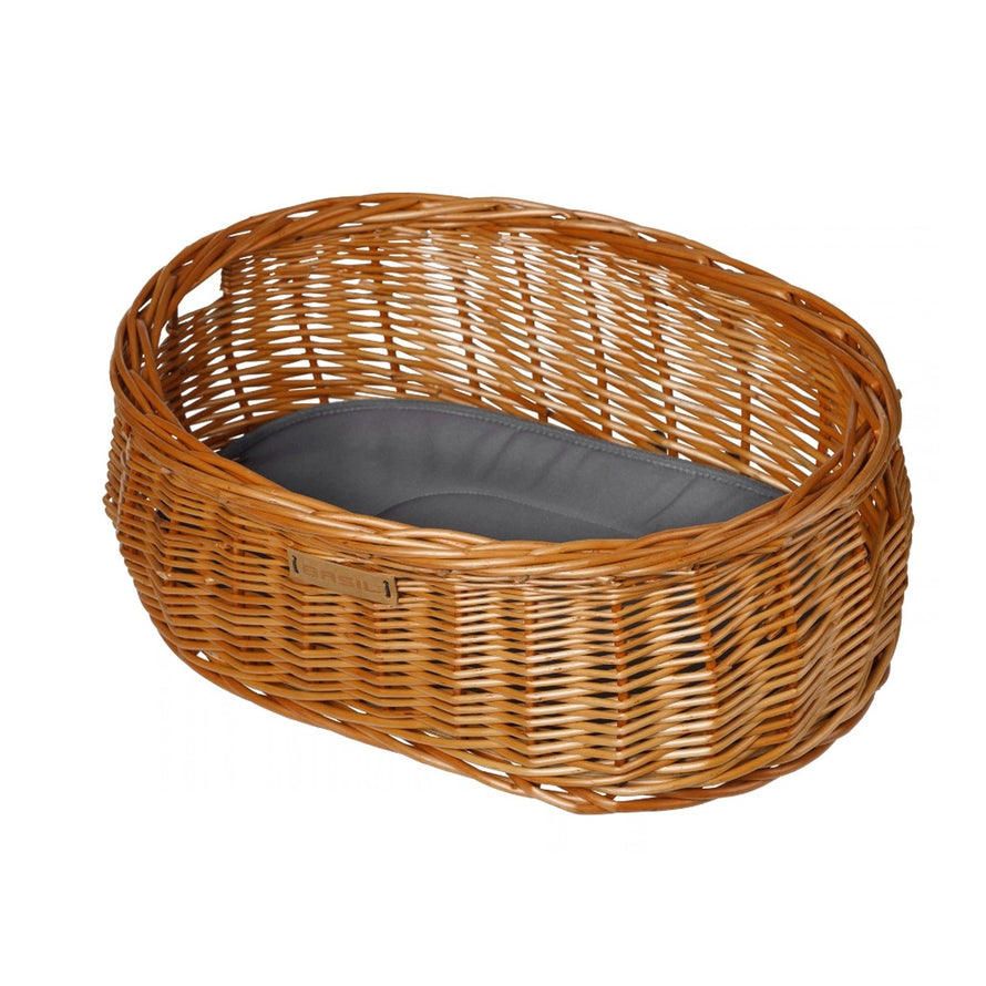 Panier en osier Basil Pluto pour vélo, confortable et sécurisé pour transporter votre chien facilement