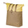 Sac cabas etanche beige et jaune Basil Vive 20 L pour velo, resistant a la pluie et pratique
