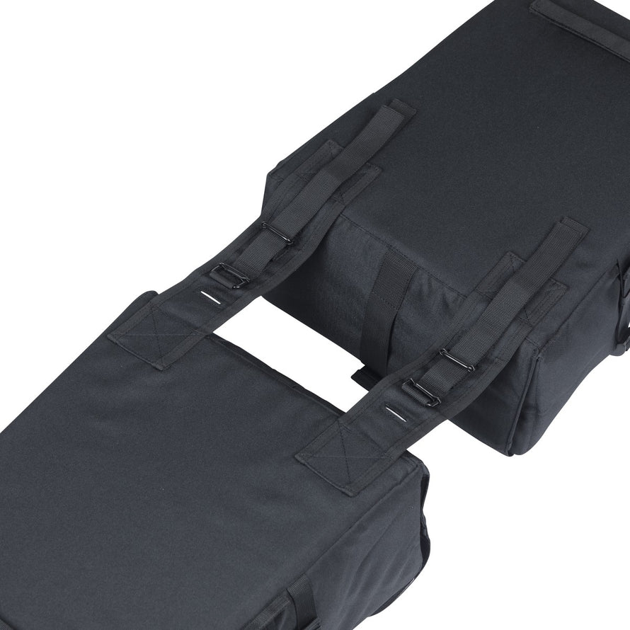 Sacoche double Basil Move 2 x 15L noire avec fixation universelle pour porte-bagages, idéale pour vélo urbain