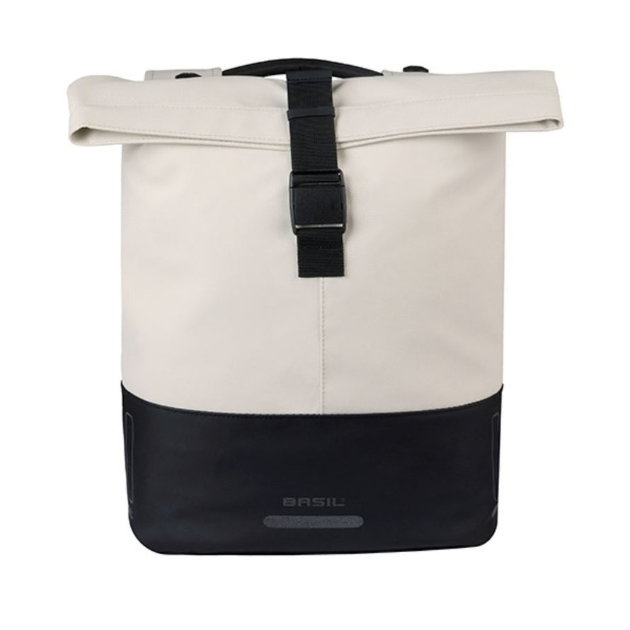 Sacoche double Basil Cove 32L avec fixation MIK, étanche et design urbain pour vélo