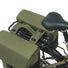 Sacoche double vélo Basil GO amovible 2x16L olive montée sur porte-bagages avec fixation solide