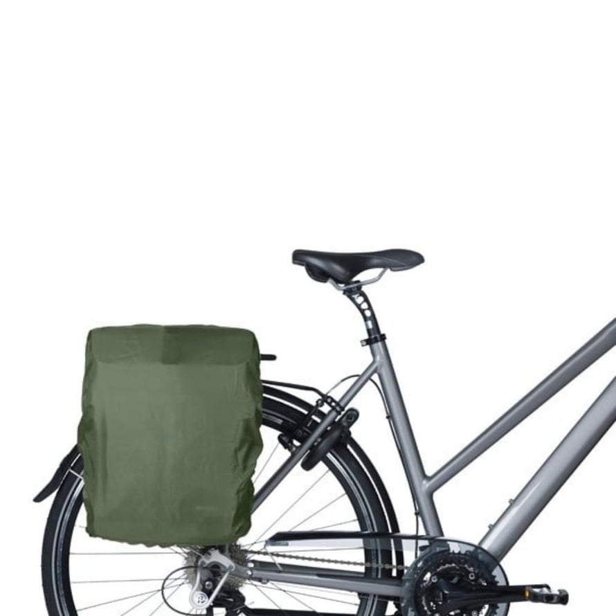 Sacoche vélo bandoulière Basil Move 15 L olive, résistante et adaptée aux trajets urbains quotidiens