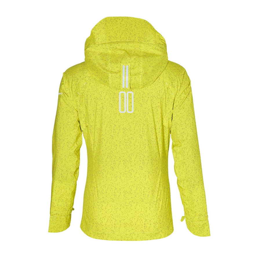 Veste de pluie femme Basil Skane Hivis jaune haute visibilité avec dos long et détails réfléchissants pour cyclistes