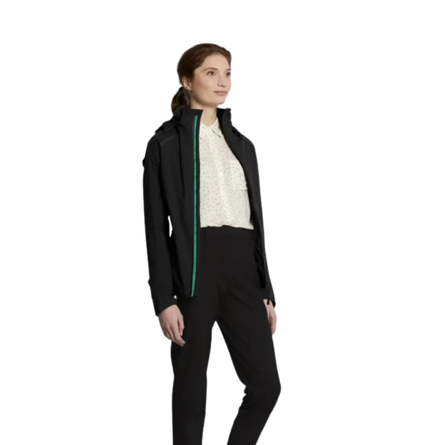 Veste imperméable Basil Skane noire pour femme, idéale pour vélo urbain avec confort et protection optimale